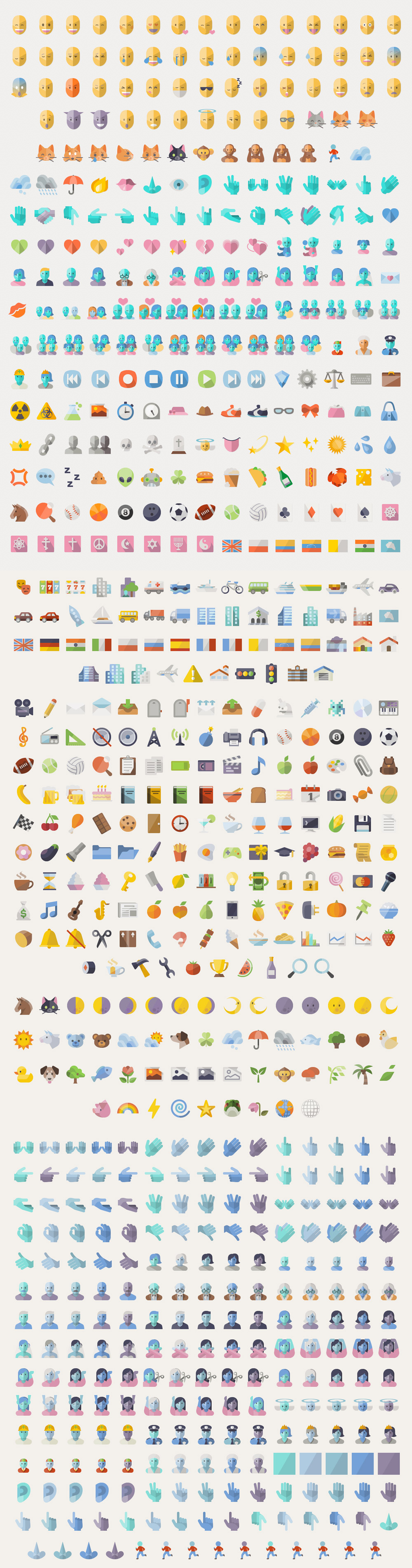1000x3804 Flat Emoji List Vector Pack Freebies Emoji, Icons