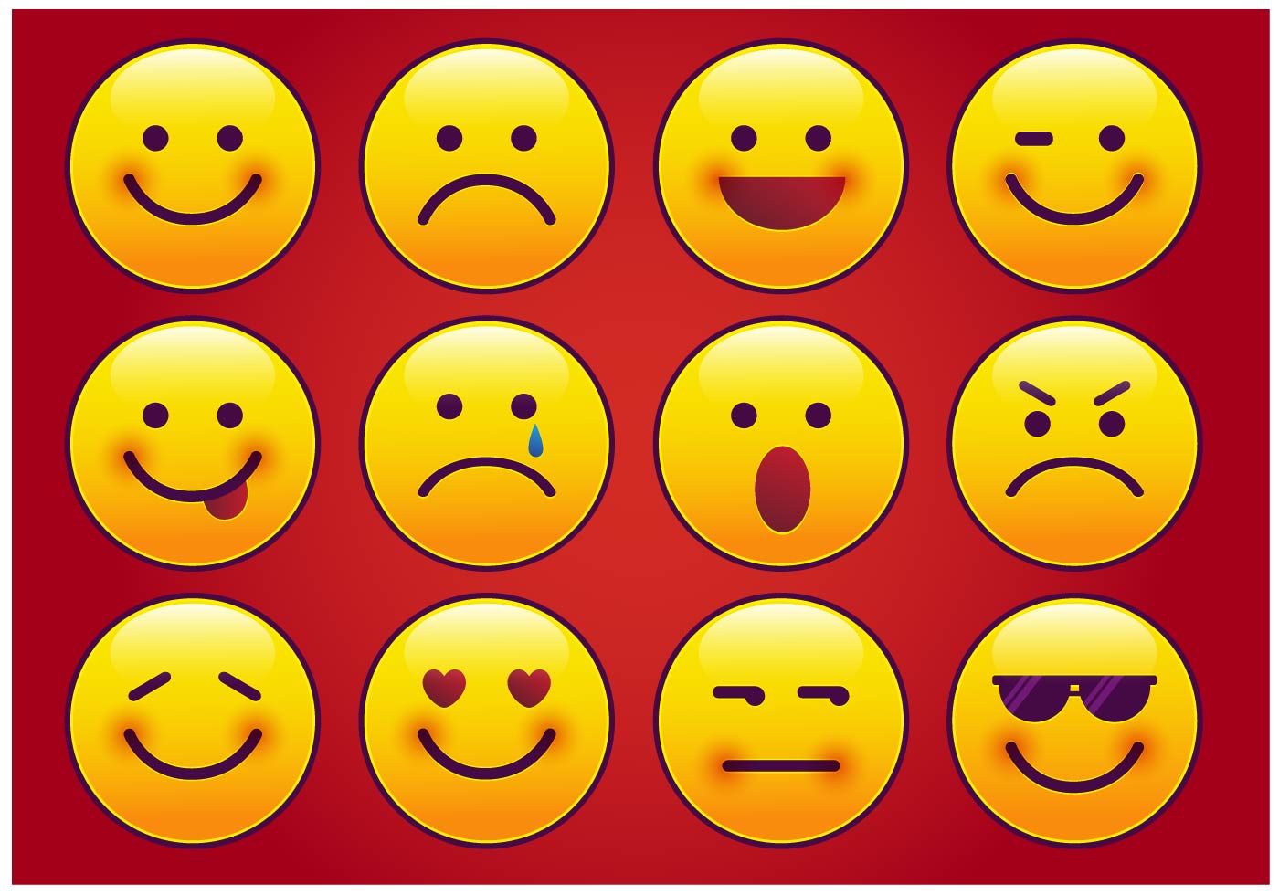 1400x980 Emoticon Free Vector Art