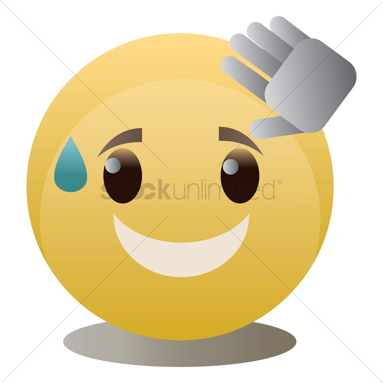 1300x1300 Relieved Emoticon Vector Image