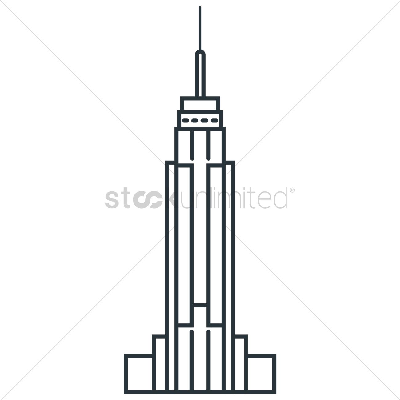 1300x1300 Empire State Building Vector Image