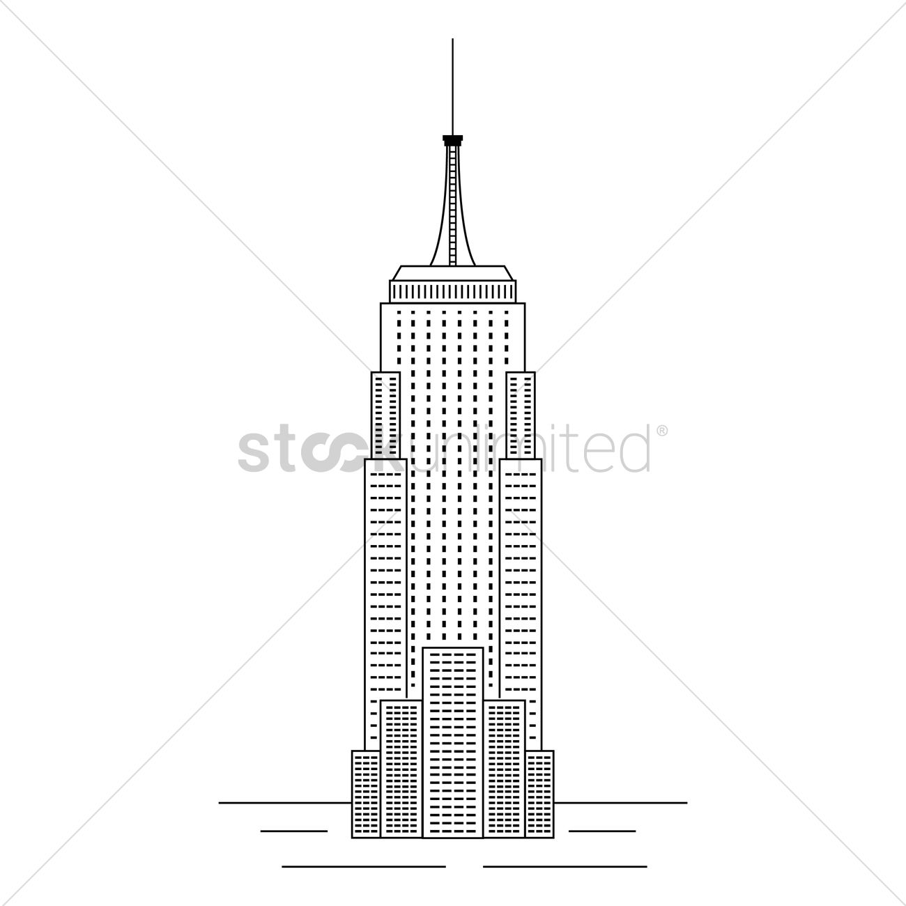 1300x1300 New York Empire State Building Vector Image