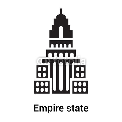 400x400 Empire State Icon Vector Sign And Symbol Isolated On White