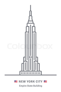 213x320 New York Empire State Building Icon Flat Stock Vector Colourbox