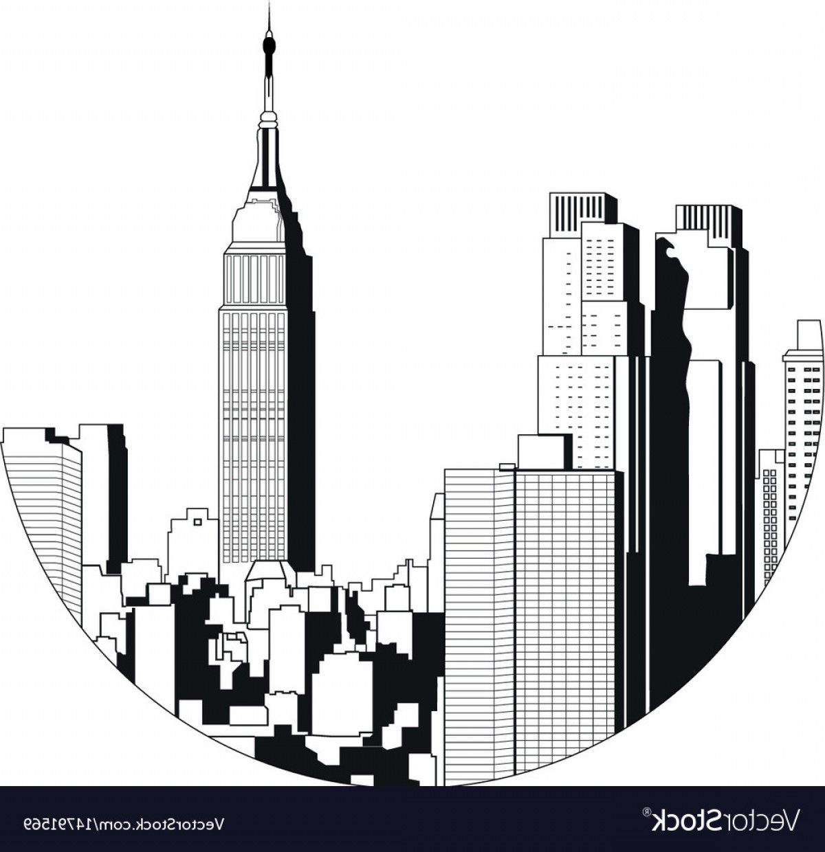 1200x1240 New York City View Empire State Building Vector Sohadacouri