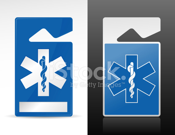 569x440 Ems Parking Tag Illustration Stock Vector