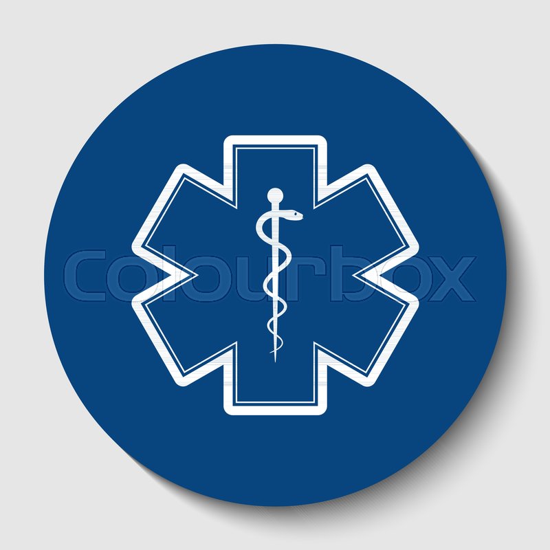 800x800 Medical Symbol Of The Emergency Or Star Of Life With Border