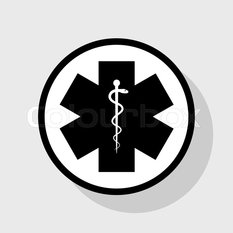 800x800 Medical Symbol Of The Emergency Or Star Of Life. Vector. Flat