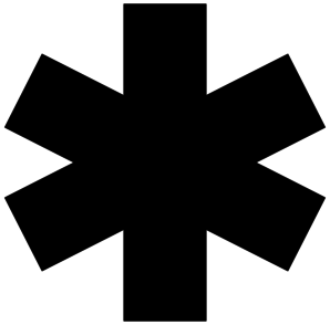 298x294 Star Of Life Black Clip Art