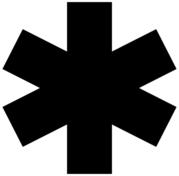 600x592 Star Of Life Vector Royalty Free Download