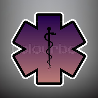 320x320 The Star Of Life (With The Staff Of Asclepius). Modern Symbol Of