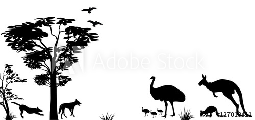 500x236 Wild Animals Of Australia Kangaroo,emu And Dingos