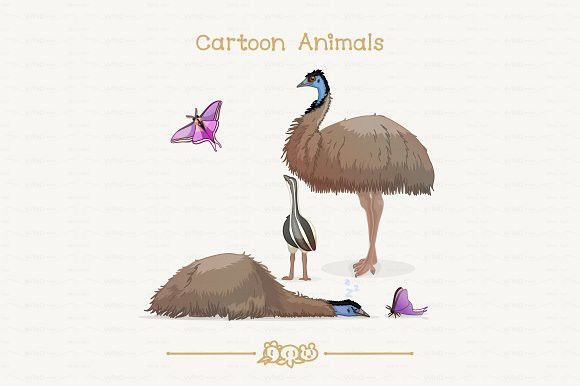 580x386 Vector Emus Amp Butterfly Emu