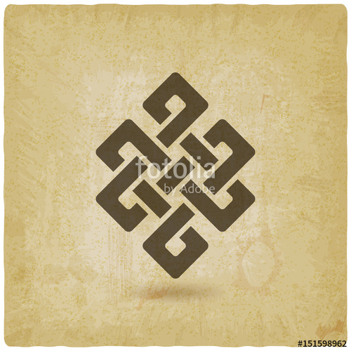 500x500 Shrivatsa Endless Knot Vintage Background Stock Image And Royalty