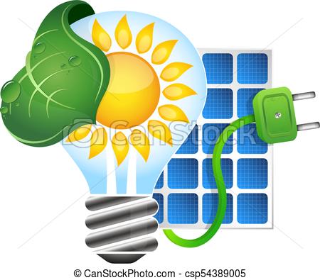 450x395 Electricity From Solar Energy Symbol Vector.