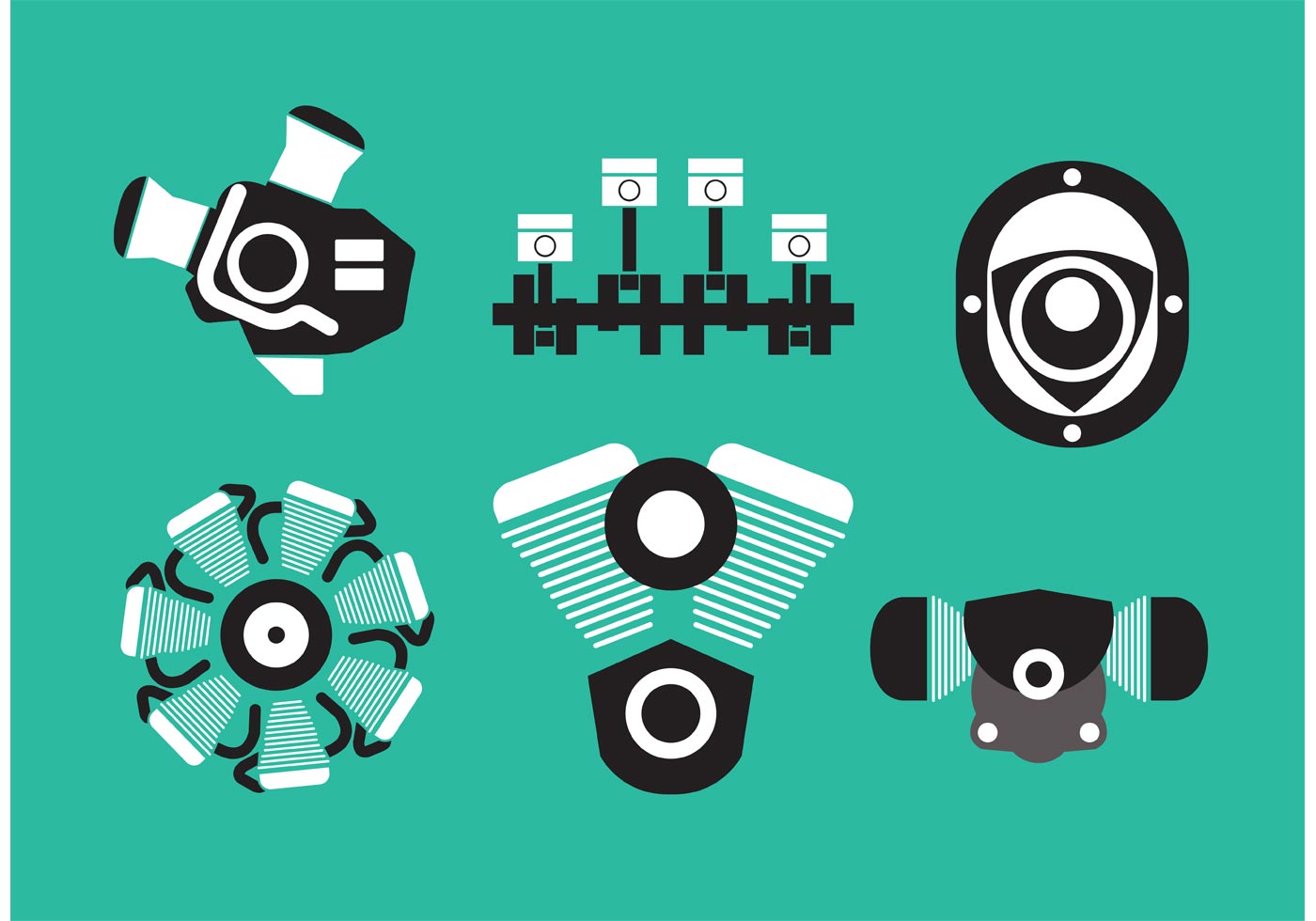 1400x980 Car Engine Free Vector Art