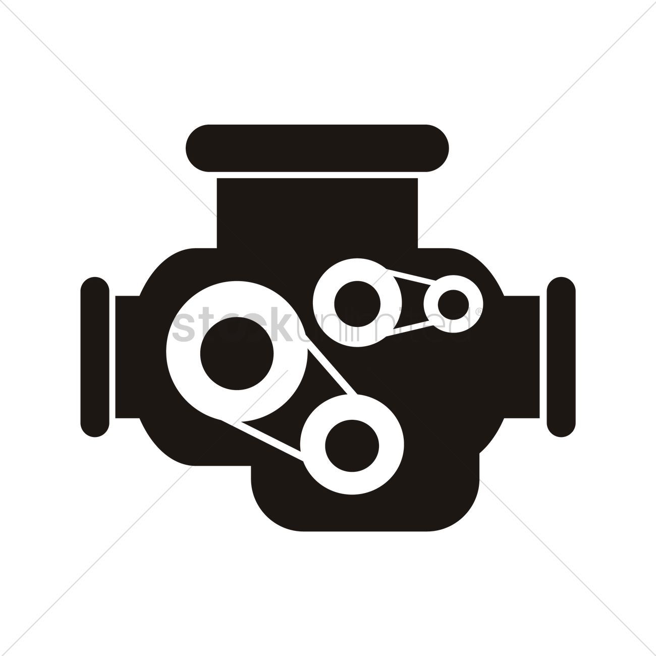 1300x1300 Car Engine Vector Image
