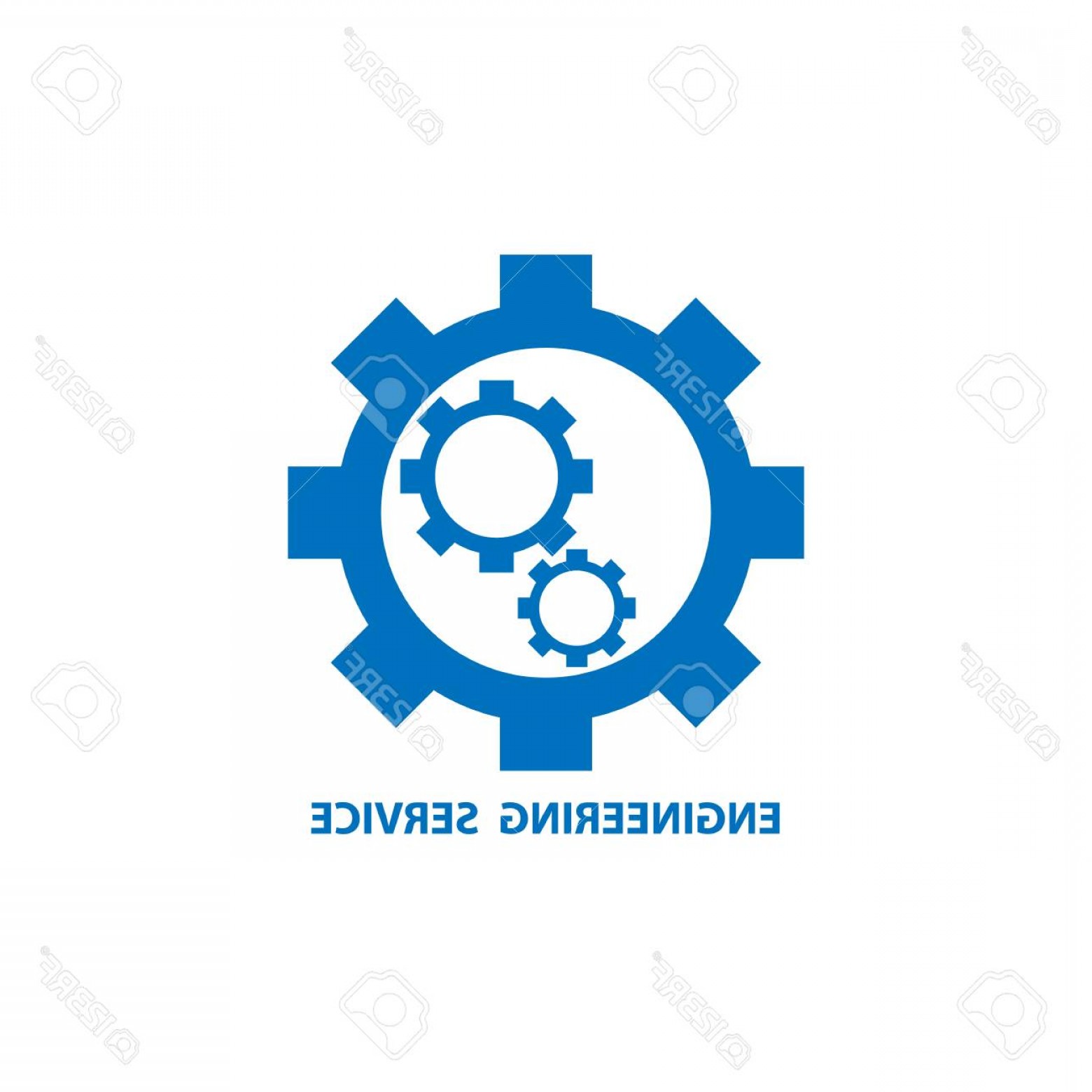 1560x1560 Photostock Vector Mechanical Gear As Engineering Service Icon Logo