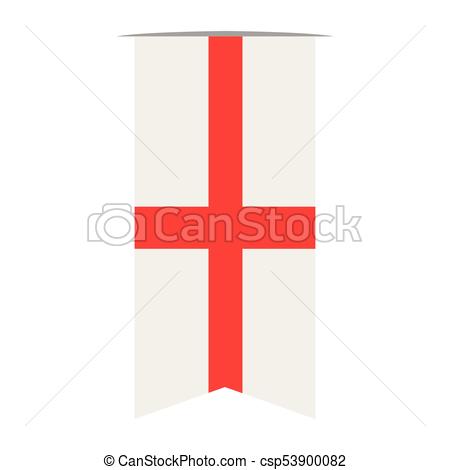 450x470 Flag Of England On A White Background, Vector Illustration.