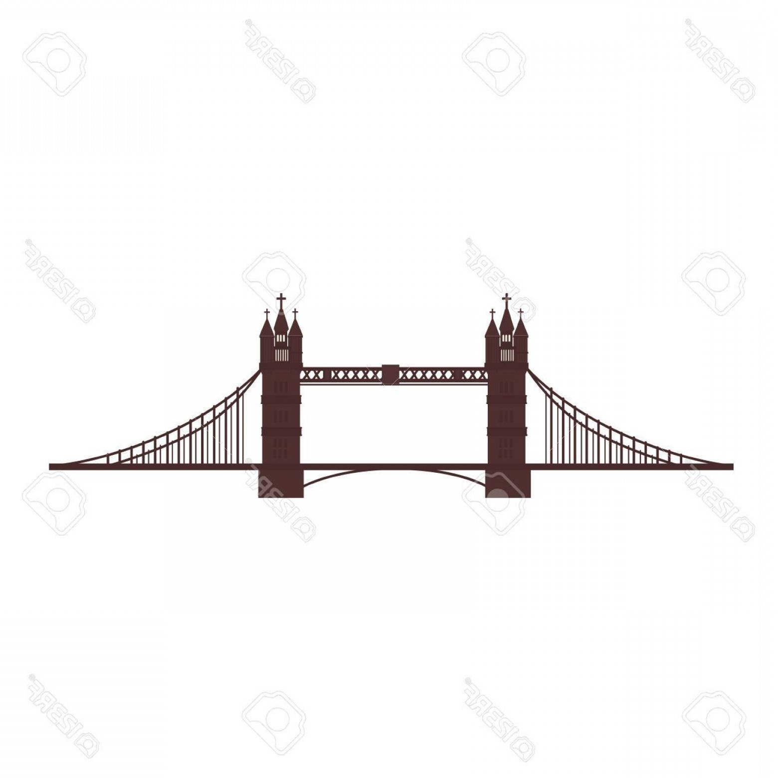 1560x1560 Photostock Vector London Tower Bridge British River Famous England
