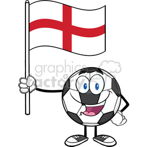 300x300 Royalty Free Happy Soccer Ball Cartoon Mascot Character Holding A