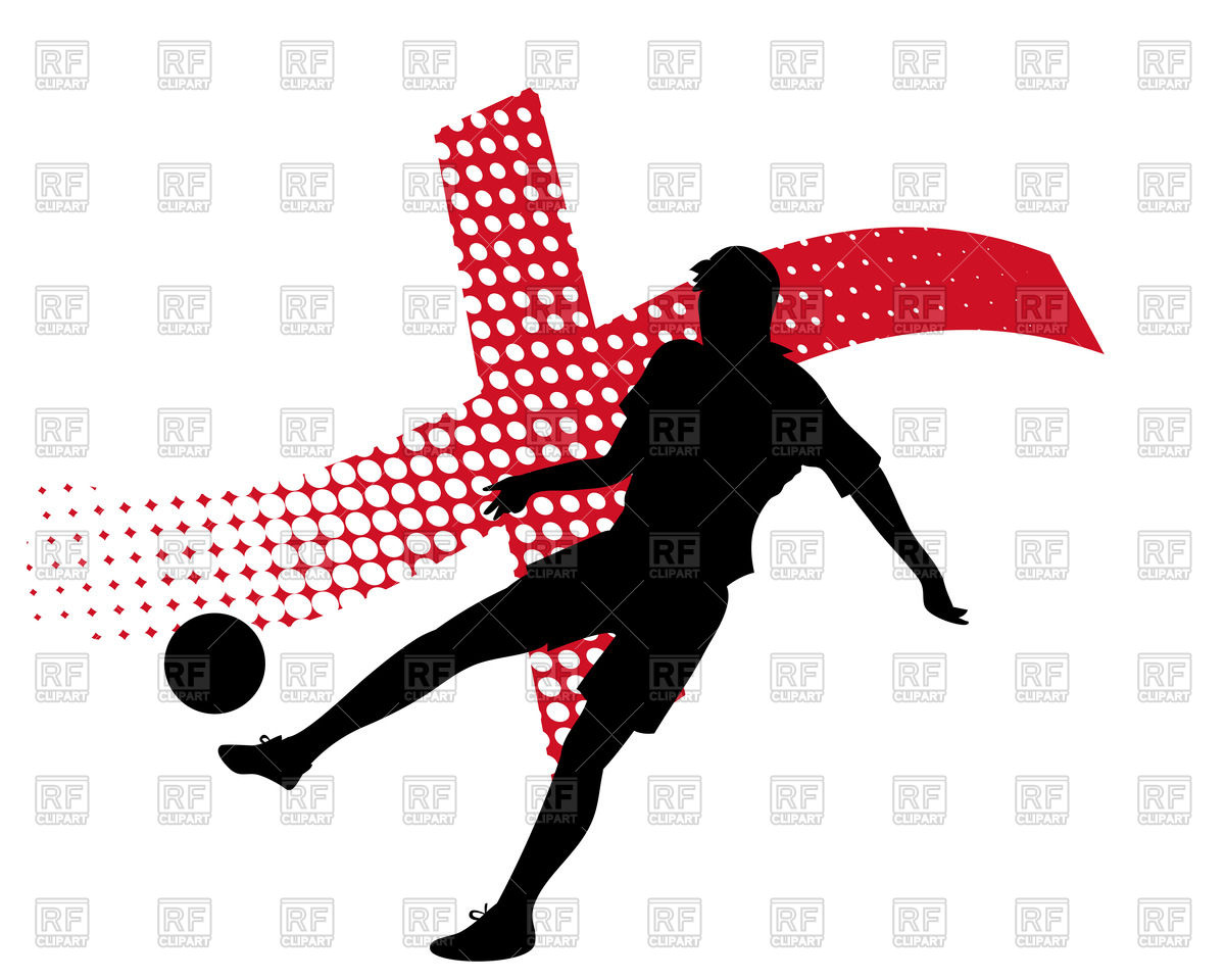 1200x960 Silhouette Of Soccer Player Against Stylized Flag Of England
