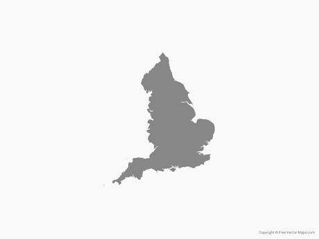 460x345 Vector Map Of England