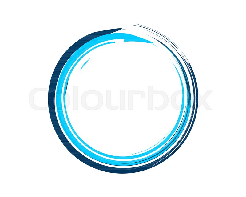 800x640 Enso Zen Symbol Blue Stock Vector Colourbox