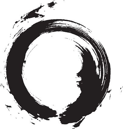 405x425 Enso Circular Brush Stroke (Japanese Zen Circle Calligraphy