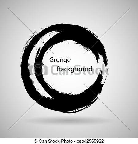 450x470 Hand Drawn Circle Shape. Label, Logo Design Element. Brush
