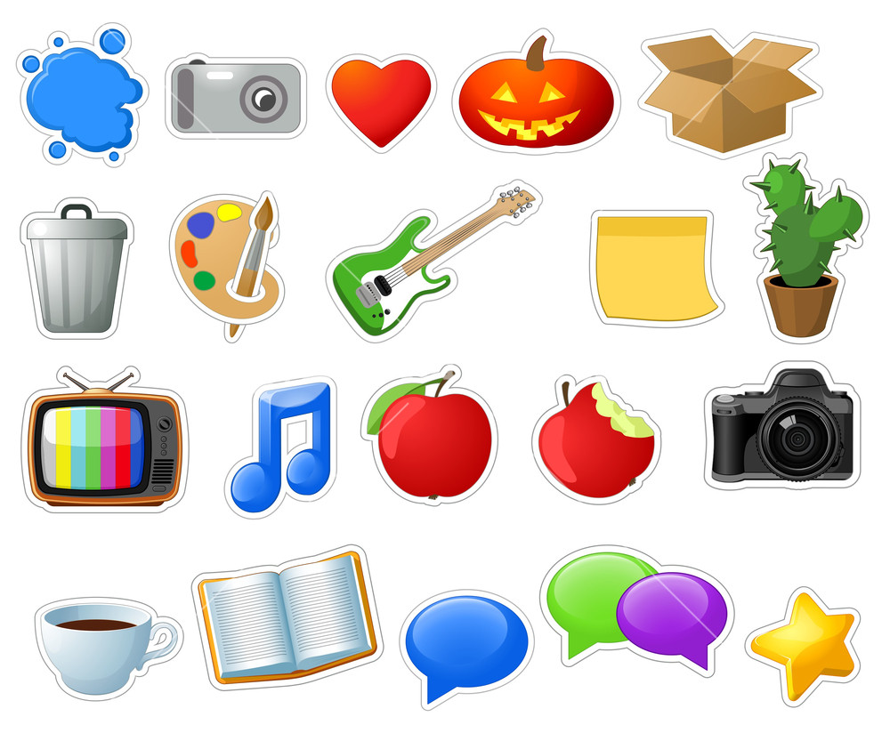 1000x824 Entertainment Icons. Vector. Royalty Free Stock Image