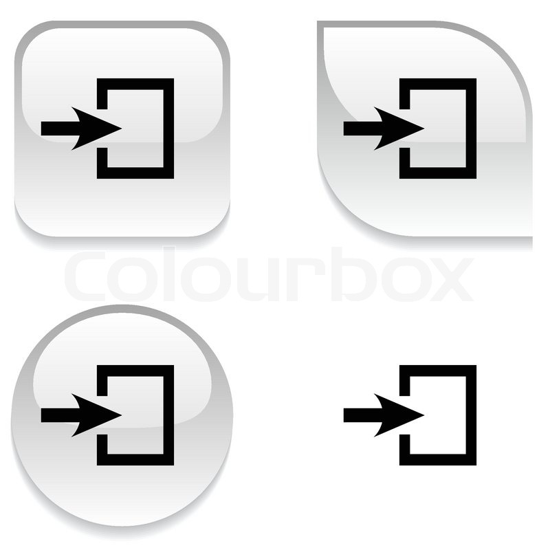 800x800 Entrance Glossy Vibrant Web Buttons Stock Vector Colourbox