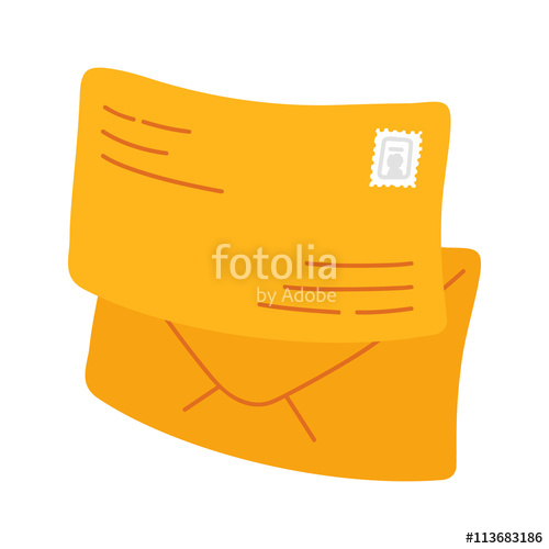 500x500 Yellow Envelope Icon Vector Stock Image And Royalty Free Vector