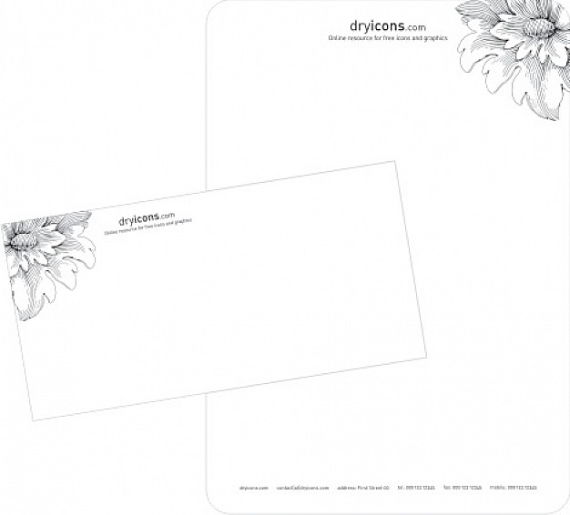 626x566 Stylish Letterhead And Envelope Template Vector Free Download