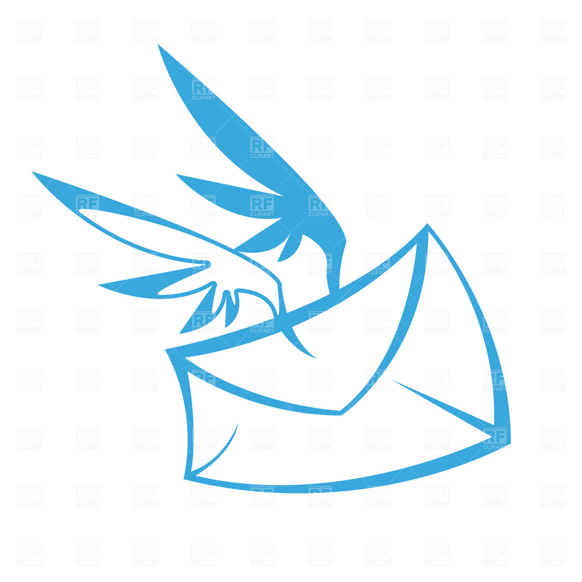 1200x1200 Envelope With Wings Vector Image Vector Artwork Of Icons And