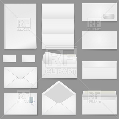 400x400 Office Paper And Envelope Vector Image Vector Artwork Of