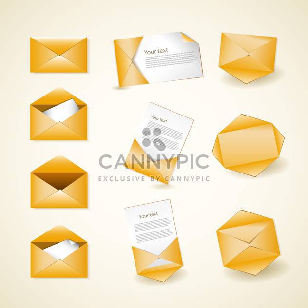 632x632 Golden Envelope Vector Icons Vector Illustration Free Vector
