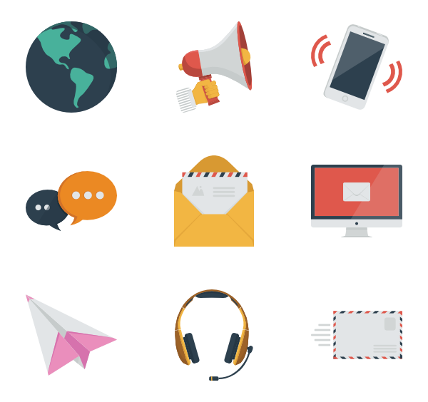 600x564 Envelope Icons