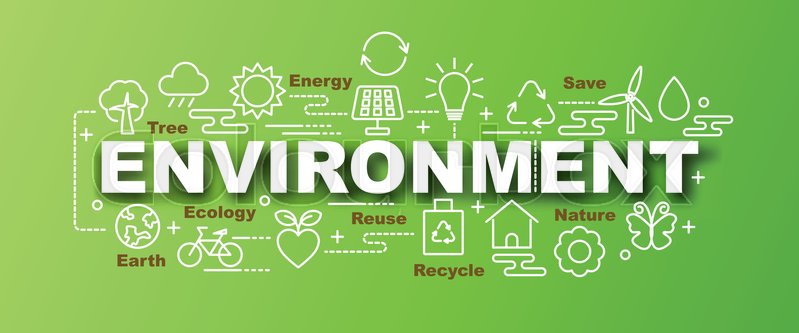 799x333 Environment Vector Trendy Banner Design Concept, Modern Style With