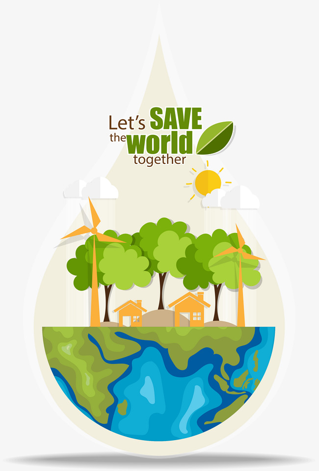 650x960 Vector Hand Painted Protection Environment, Vector, Hand Painted