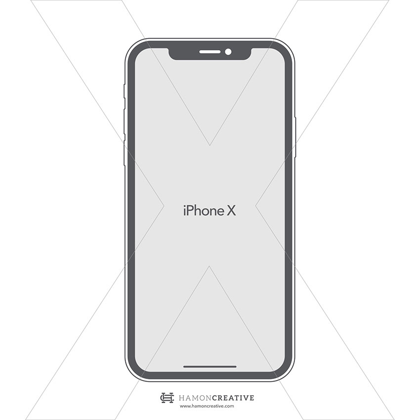 850x850 Iphone X Vector Mockup
