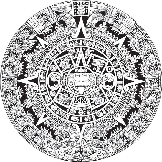 550x550 Aztec Calendar Vector Eps