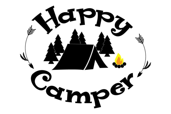 580x387 Happy Camper Svg Dxf Png Jpg Eps Vector File Cut Files Graphic By