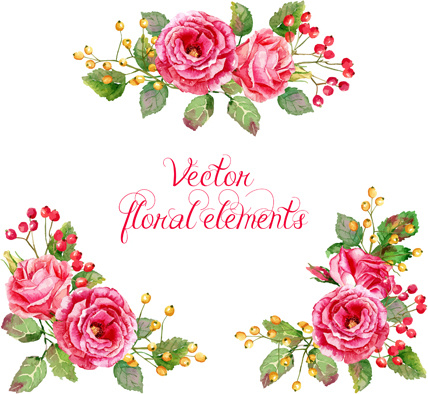 428x394 Beautiful Pink Flower Vector Art Background Free Vector In