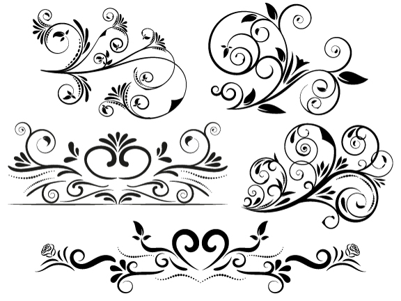 576x432 5 Swirl Vectors Svg Dxf Png Jpg Eps Vector File Cut Files