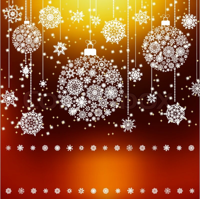 800x797 Stylized Christmas Balls, Background. Eps 8 Vector File Included