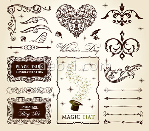 500x440 European Classic Decorative Pattern Vector Eps Files Download