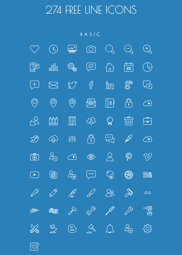 600x840 Free Download 274 Vector Line Icons (Svg, Eps, Png, Pdf