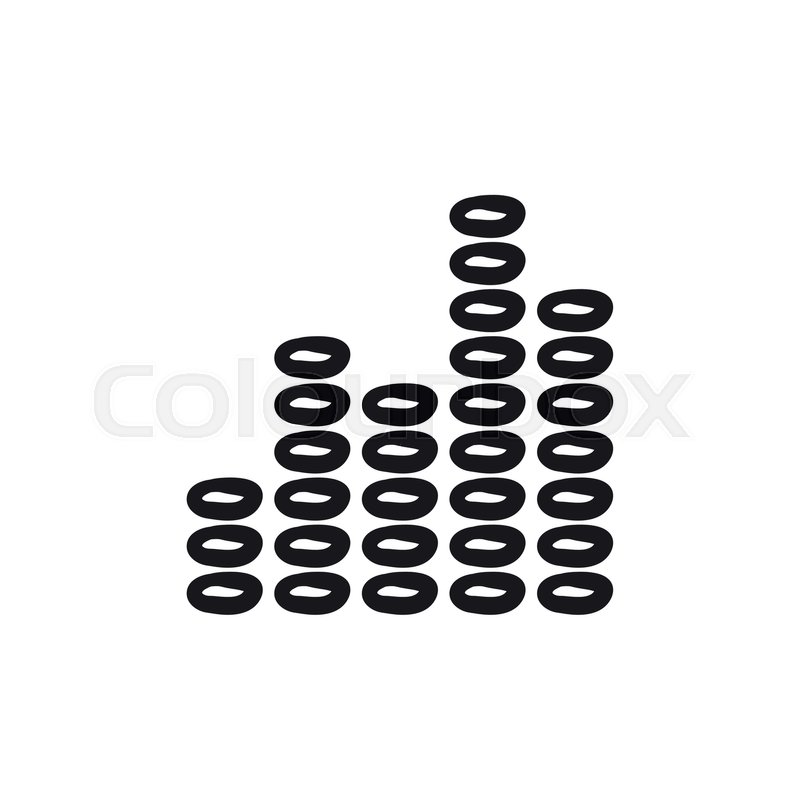 800x800 Digital Equalizer Vector Sketch Icon Isolated On Background. Hand