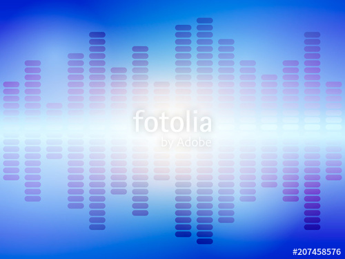 500x375 Music Blue Equalizer. Vector Illustration. Stock Image And