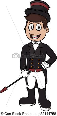 234x470 Equestrian Vector Cartoon Illustration Design.